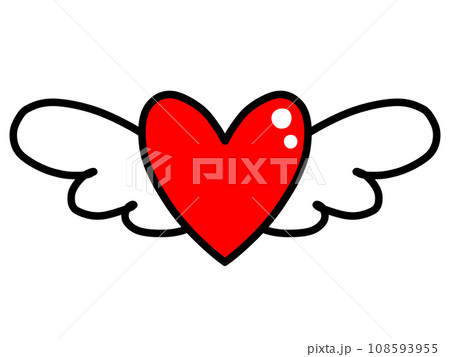 天使の羽がはえたハート 108593955