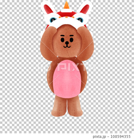 Bear and rabbit Chinese new year Bear and rabbit Chinese new year 108594355