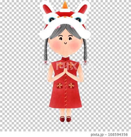 Bear and rabbit Chinese new year 108594356