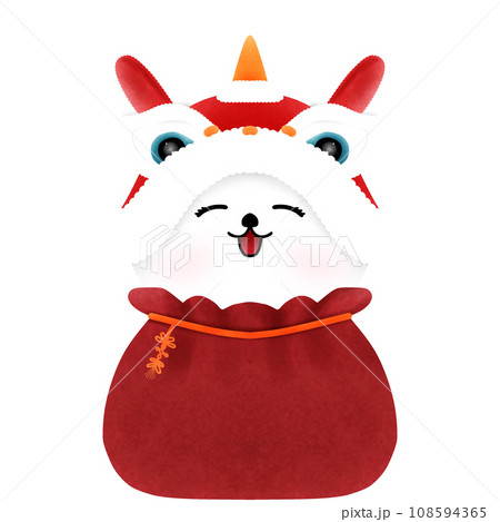 Bear and rabbit Chinese new year Bear and rabbit Chinese new year 108594365