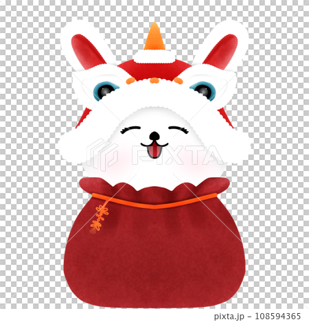 Bear and rabbit Chinese new year Bear and rabbit Chinese new year 108594365