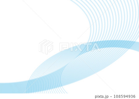 水色のパステルカラー曲線 108594936