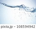 激しい波の素材　小さなブクブク全面にあり 108594942