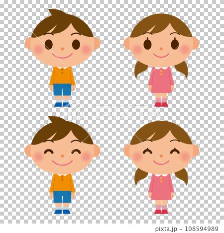 兒童男孩和女孩 108594989