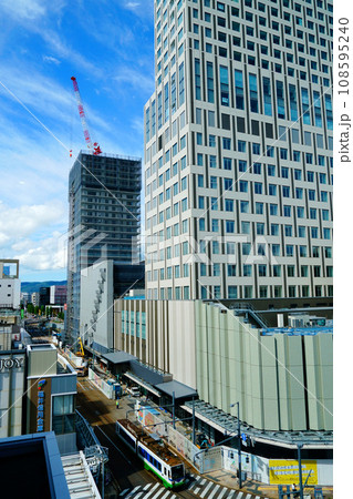 福井市西口駅前開発風景　北陸新幹線 108595240