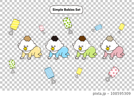 寶寶簡單插畫 寶寶簡單插畫 108595309