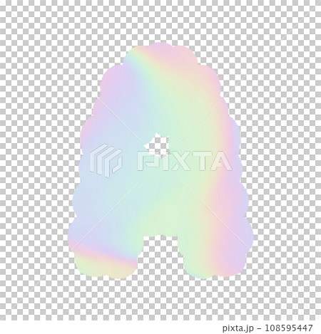 Holographic y2k Alphabet Cloud Bubble Cute Typography pastel colorful Trendy Retro childish for birthday nursery baby shower 108595447