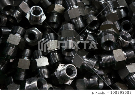 Many Nipple Adapter fitting used to connect for hydraulic Many Nipple Adapter fitting used to connect for hydraulic 108595685