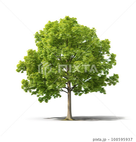 Image of maple tree on white background. Nature. 108595937