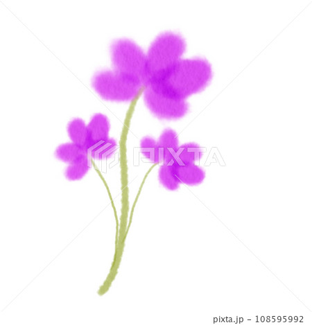 Watercolor purple flowers Watercolor purple flowers 108595992