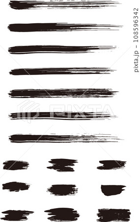 ブラシストローク　手書きのセット 108596342