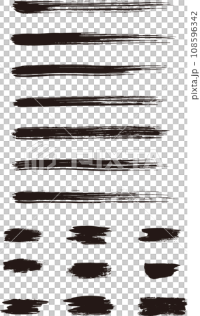 ブラシストローク　手書きのセット 108596342