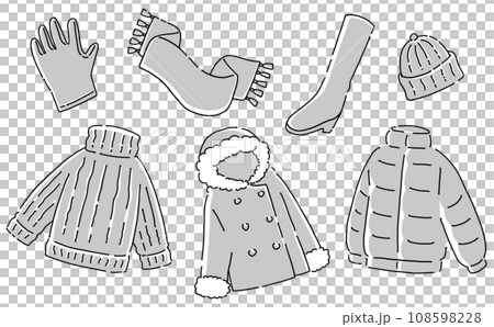 Loose and simple winter clothing set, monochrome, solid color 108598228