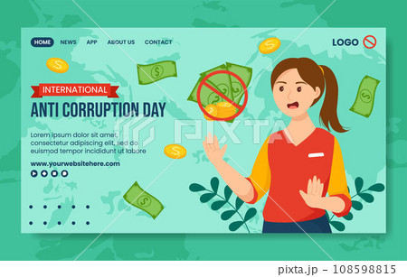 Anti Corruption Day Social Media Landing Page Cartoon Hand Drawn Templates Background Illustration Anti Corruption Day Social Media Landing Page Cartoon Hand Drawn Templates Background Illustration 108598815