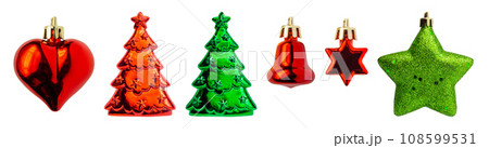 Christmas ornament bauble set isolated on white background 108599531