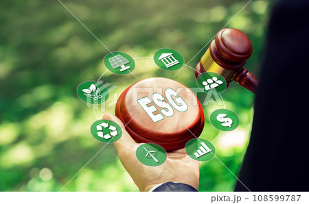 Law world for environmental regulation, sustainable environment conceptworld. 108599787