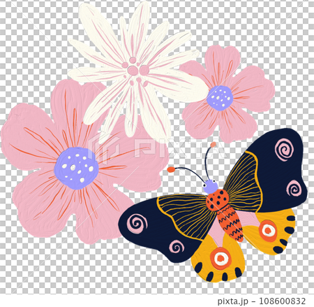 Flower and insect animal png 108600832