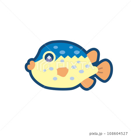 かわいいハコフグのイラスト 108604527