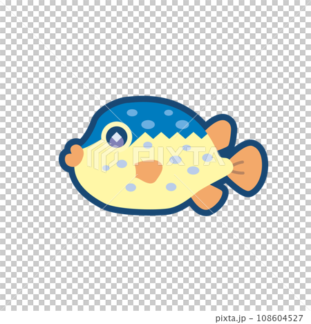 かわいいハコフグのイラスト 108604527
