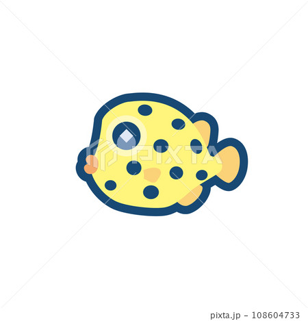 かわいいミナミハコフグ（幼魚）のイラスト 108604733