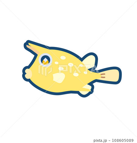 かわいいコンゴウフグのイラスト かわいいコンゴウフグのイラスト 108605089