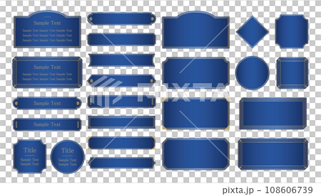 Set of blue vintage frames Set of blue vintage frames 108606739