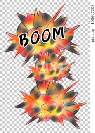 かわいい爆発のイラスト 108607208