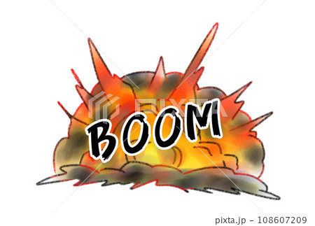cute explosion illustration - Stock Illustration [108607209] - PIXTA