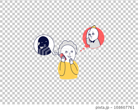 電話と特殊詐欺と高齢の女性と犯罪組織 電話と特殊詐欺と高齢の女性と犯罪組織 108607761