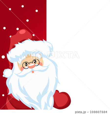 christmas card with smiling santa claus christmas card with smiling santa claus 108607884