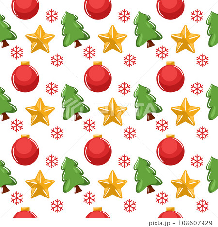 background of small christmas decorative elements background of small christmas decorative elements 108607929