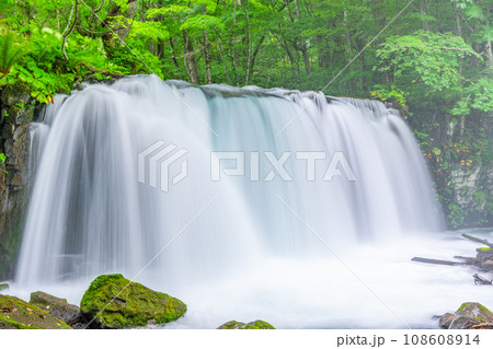 青森県十和田市 夏の奥入瀬渓流 銚子の滝 青森県十和田市 夏の奥入瀬渓流 銚子の滝 108608914