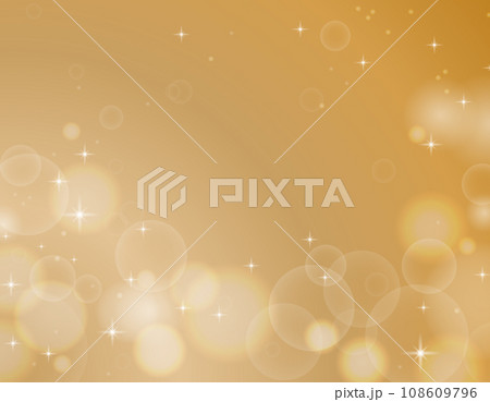 キラキラした玉ボケのフレーム枠/金 108609796