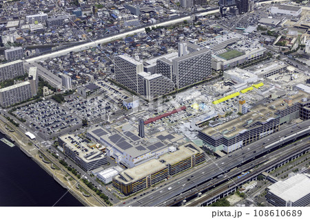 ららぽーと船橋付近を空撮 108610689