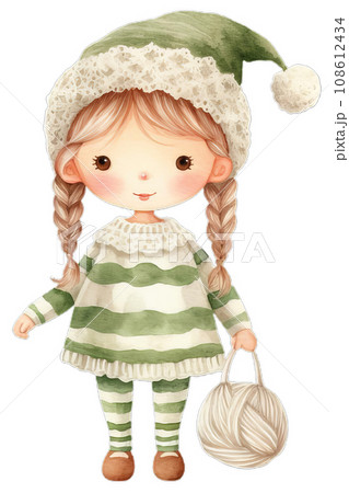 little girl with a rabbit 108612434