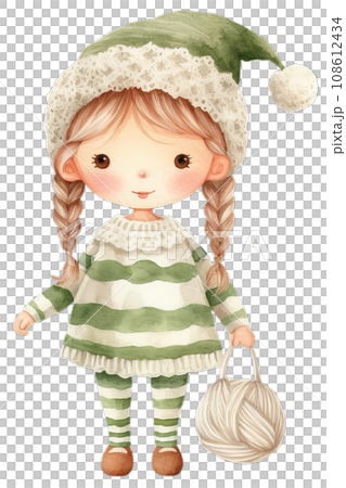 little girl with a rabbit 108612434