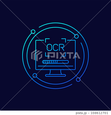 OCR icon, Optical character recognition 108612701