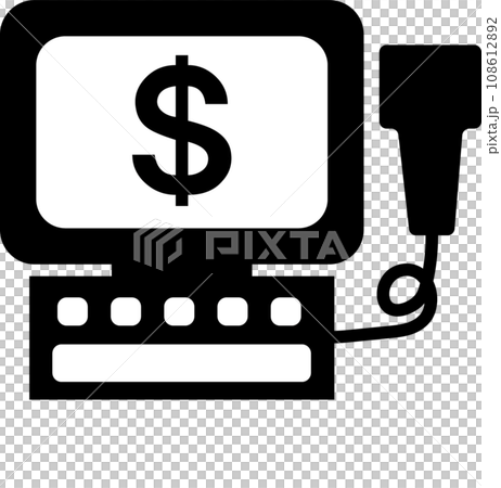 Simple cash register icon 108612892