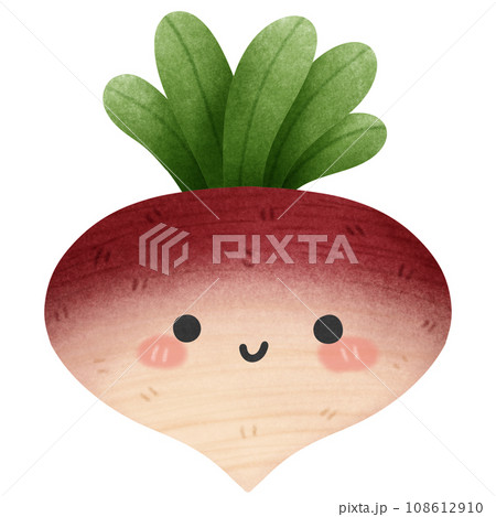 Isolated cute and happy smiling turnip vegetable character in transparent background Isolated cute and happy smiling turnip vegetable character in transparent background 108612910