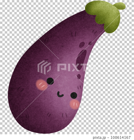 Isolated cute and happy smiling purple eggplant vegetable character in autumn and transparent background Isolated cute and happy smiling purple eggplant vegetable character in autumn and transparent background 108614167
