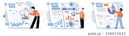 Analysis tool. Business intelligence. Vector illustration Marketing strategies are essential for promoting products and services The concept design influences user experience and brand perception 108615032