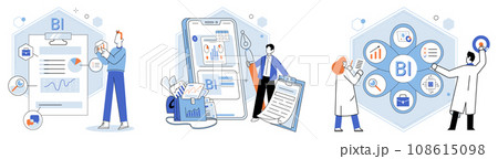 Business strategy. Vector illustration Corporate leadership plays pivotal role in driving success Managers facilitate smooth communication within organization The set skills required for job 108615098