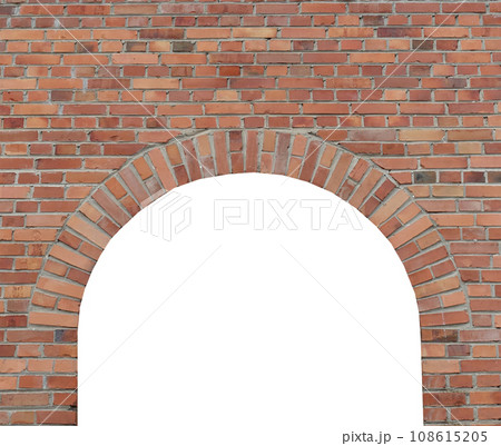 Old wide brick facade arch Old wide brick facade arch 108615205