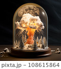 Snow globe with a landscape of a nuclear explosion. Apocalypse concept. 108615864