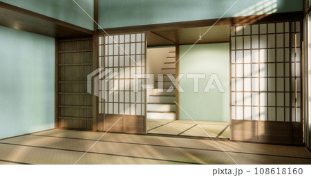 Empty wooden room ,Cleaning room interior Empty wooden room ,Cleaning room interior 108618160