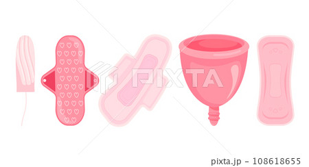 Vector Illustration of Feminine Menstrual Hygiene Products 108618655