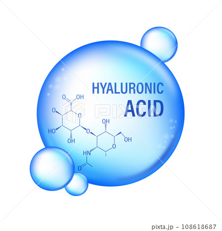 Hyaluronic Acid Molecule Visualization for Skincare 108618687
