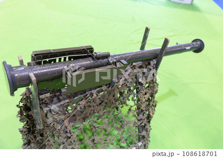 Camouflaged hand anti air missile - modern weapon Camouflaged hand anti air missile - modern weapon 108618701