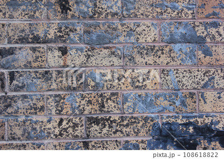 Close-up Building Detail Historical Brick Wall Located in Florence Texas Close-up Building Detail Historical Brick Wall Located in Florence Texas 108618822