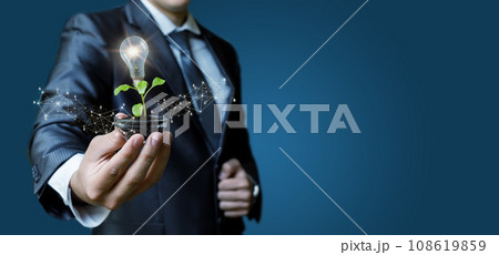 Concepts of growing ideas for making money online. 108619859